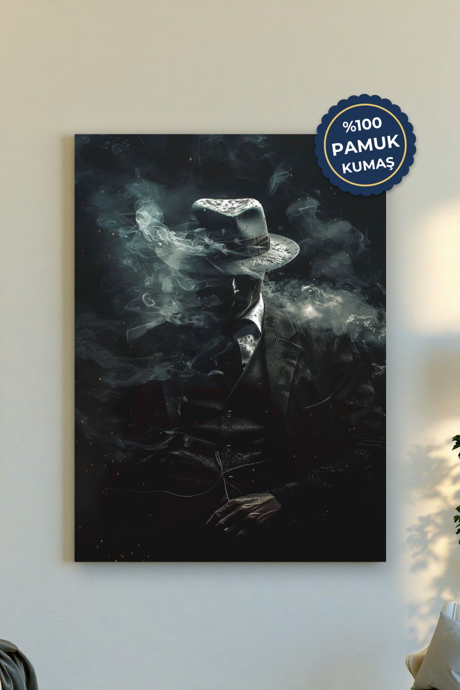 Gizemli Adam Kanvas Tablo - Karanlık Stil