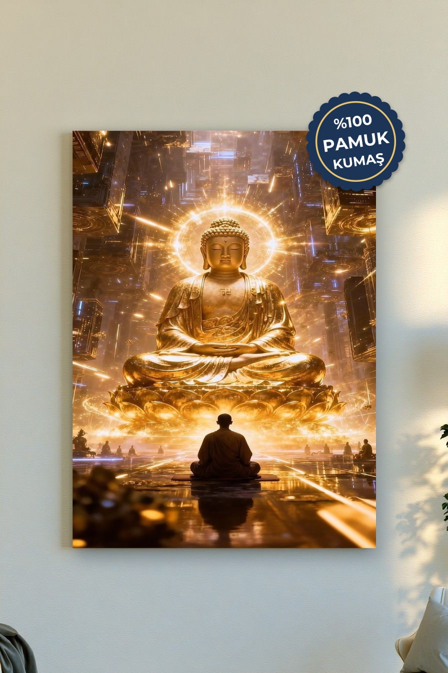 Buddha Kanvas Tablo - Altın Yansımalar