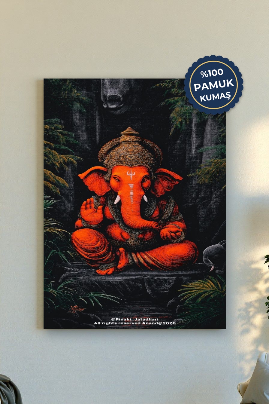Ganesha Kanvas Tablo - Canlı Renkler