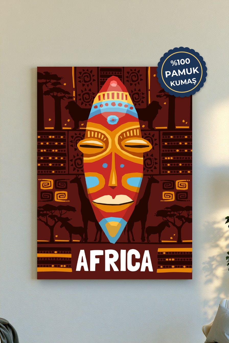 Afrika Kanvas Tablo - Renkli ve Vahşi Yaşam Teması