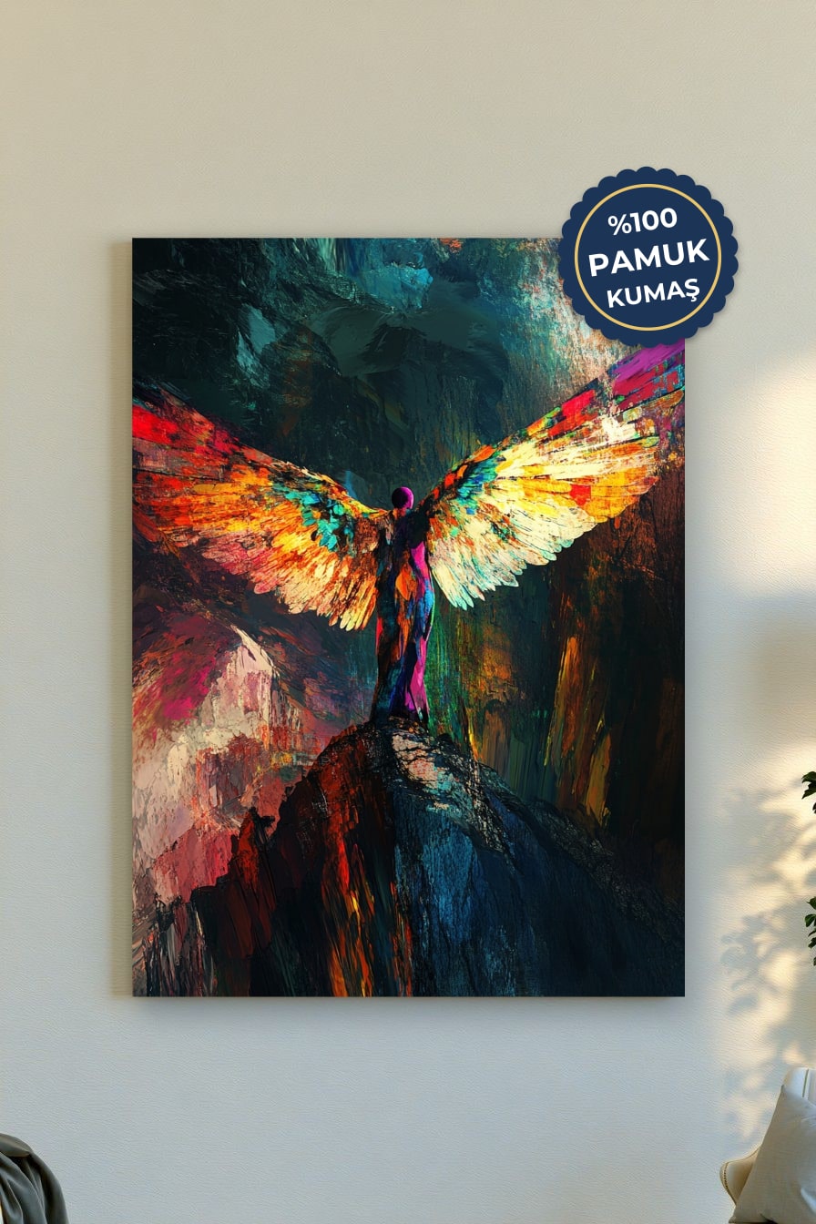 Melek Kanvas Tablo - Renkli Soyut Sanat