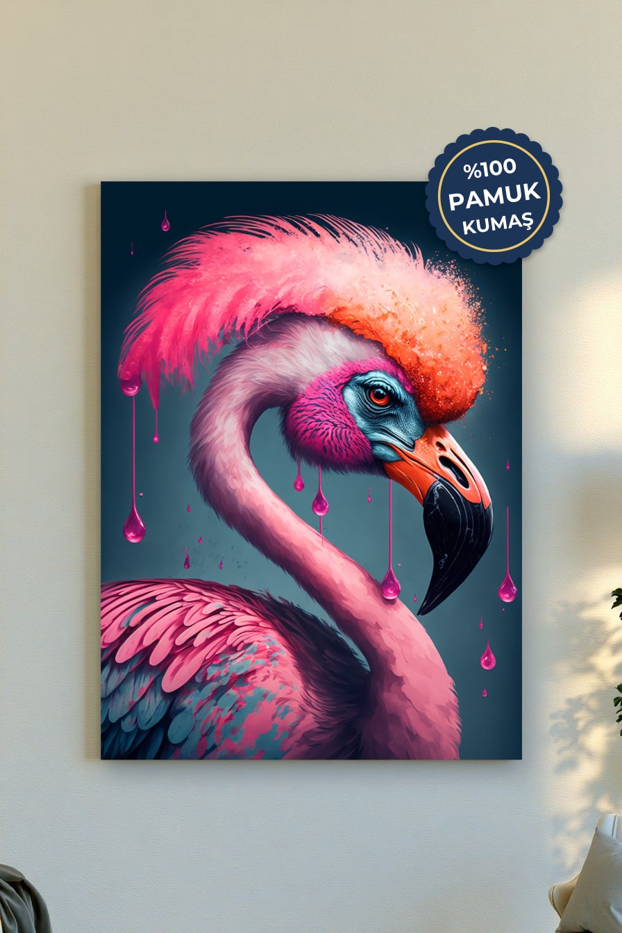Flamingo Kanvas Tablo - Renkli ve Canlı Tarz