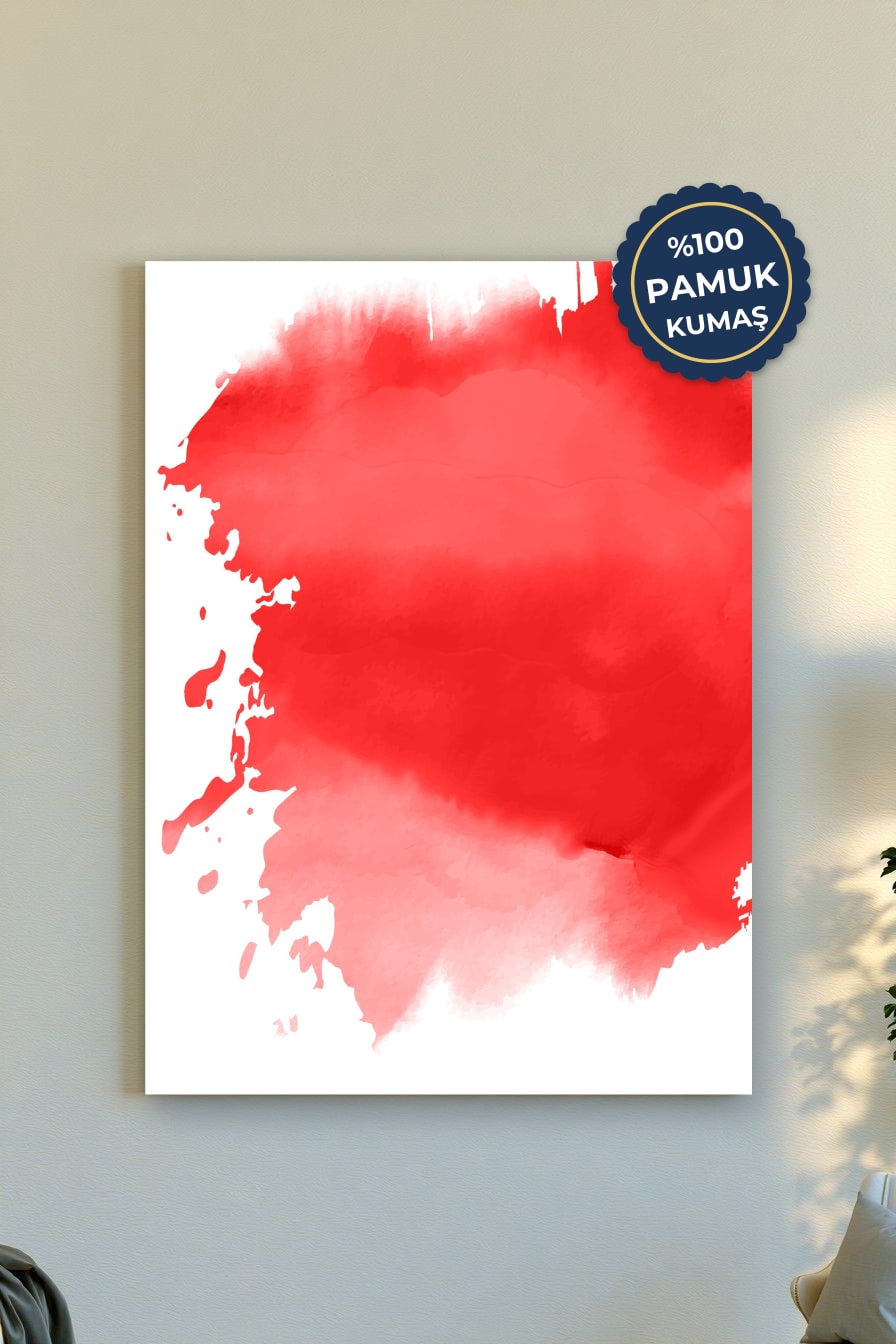Kırmızı Suya Dayalı Kanvas Tablo - Modern Sanat