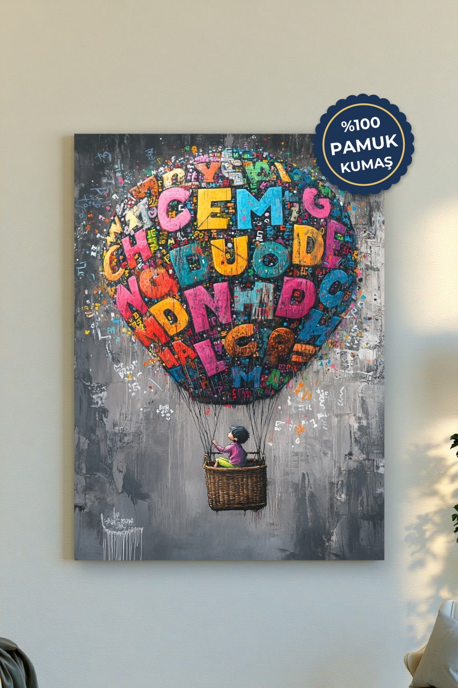 Renkli Balon Duvar Tablosu - Soyut Sanat Vurgusu