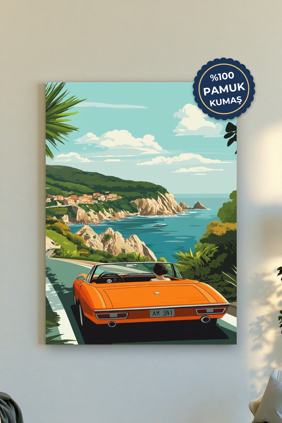 Yaz Yolculuğu Kanvas Tablo - Renkli ve Dinamik