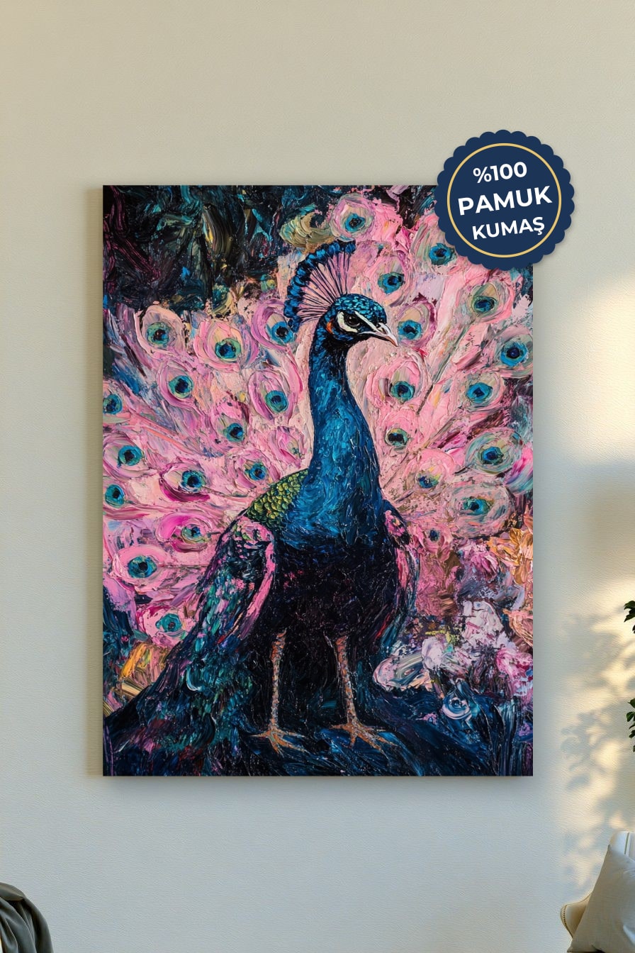 Tavus Kuşu Kanvas Tablo - Renkli ve Canlı
