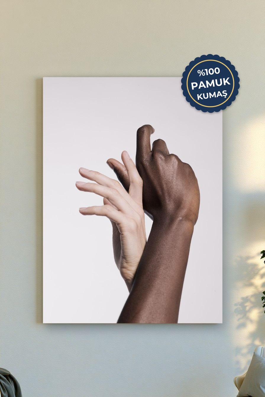 Eller Arası Bağlantı Kanvas Tablo - Modern