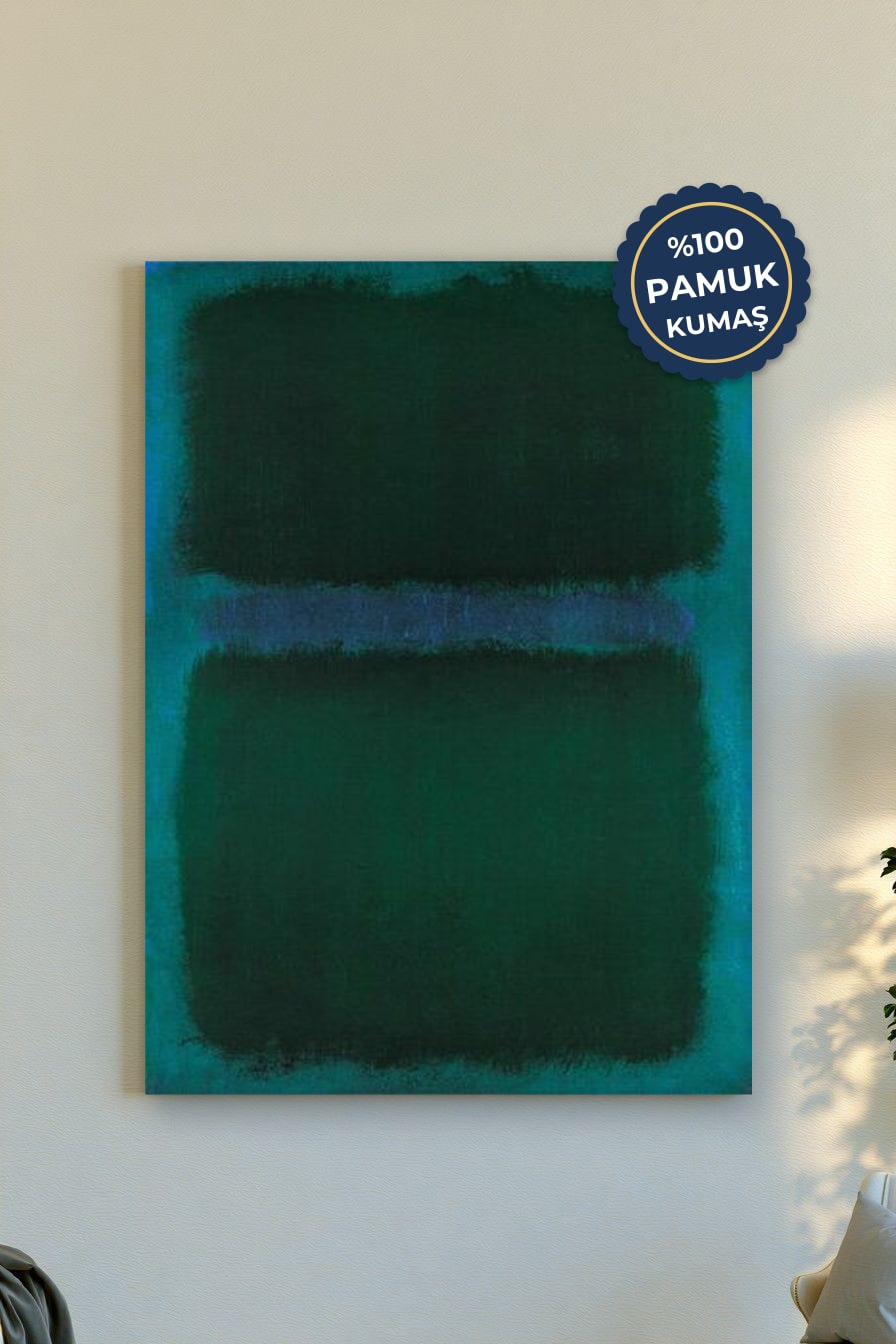Yeşil Abstrakt Kanvas Tablo - Derin Tonlar