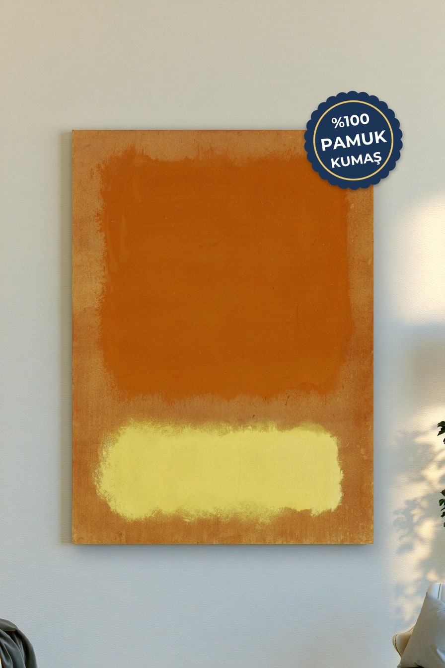 Sarı-Turuncu Kanvas Tablo - Modern Stil