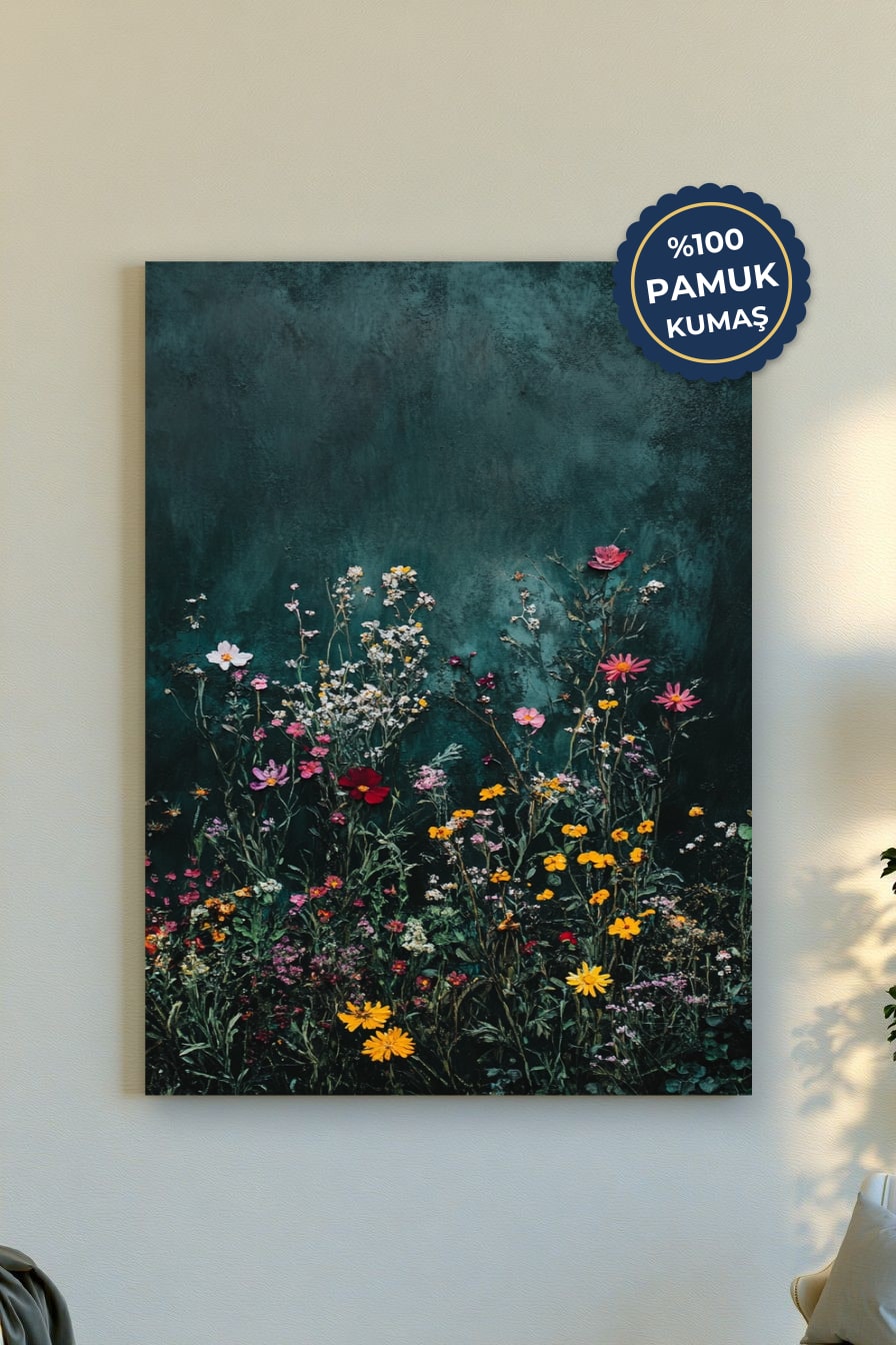 Çiçekler Kanvas Tablo - Doğa ve Renk Zenginliği