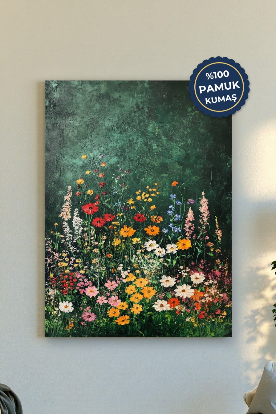 Çiçekler Kanvas Tablo - Renkli ve Canlı