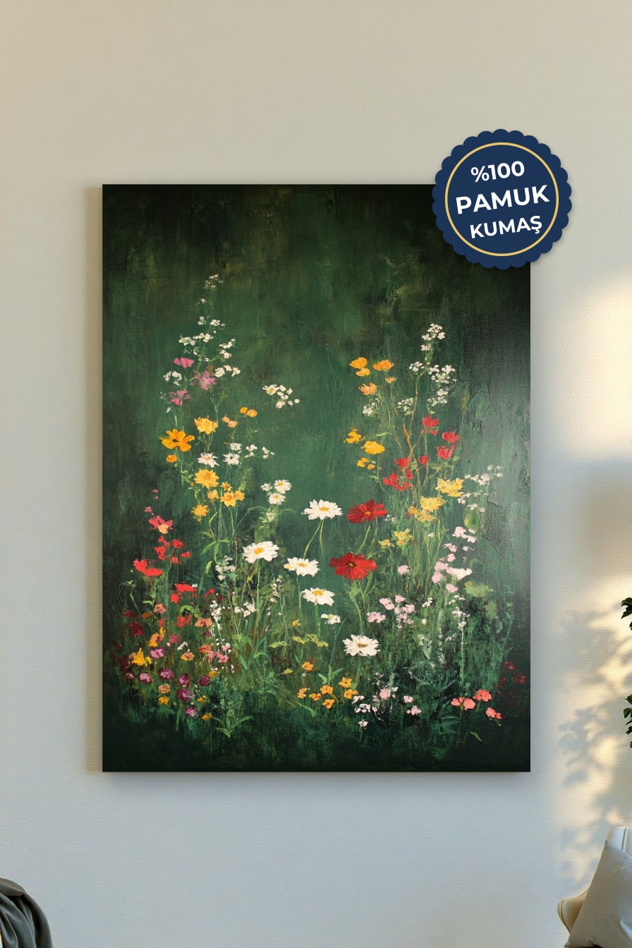 Çiçek Bahçesi Kanvas Tablo - Renkli ve Canlı