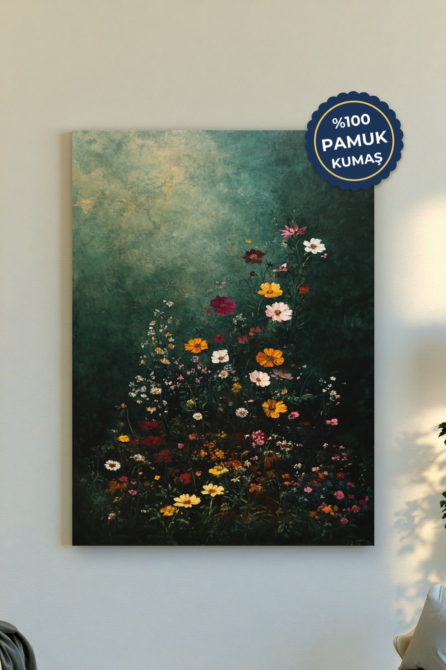 Çiçekler Kanvas Tablo - Renkli ve canlı