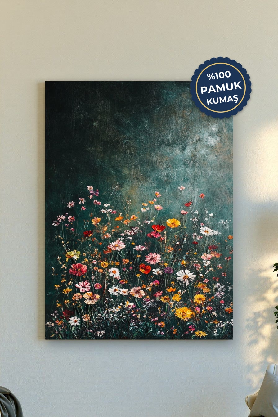 Çiçekler Kanvas Tablo - Renkli ve Canlı Stili