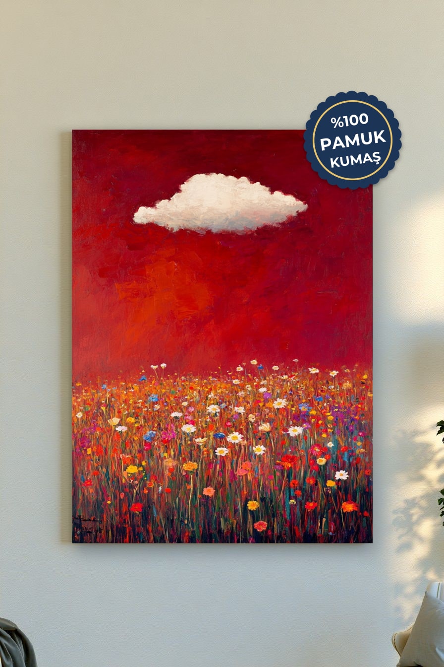 Renkli Çiçekler Kanvas Tablo - Canlı Renkler