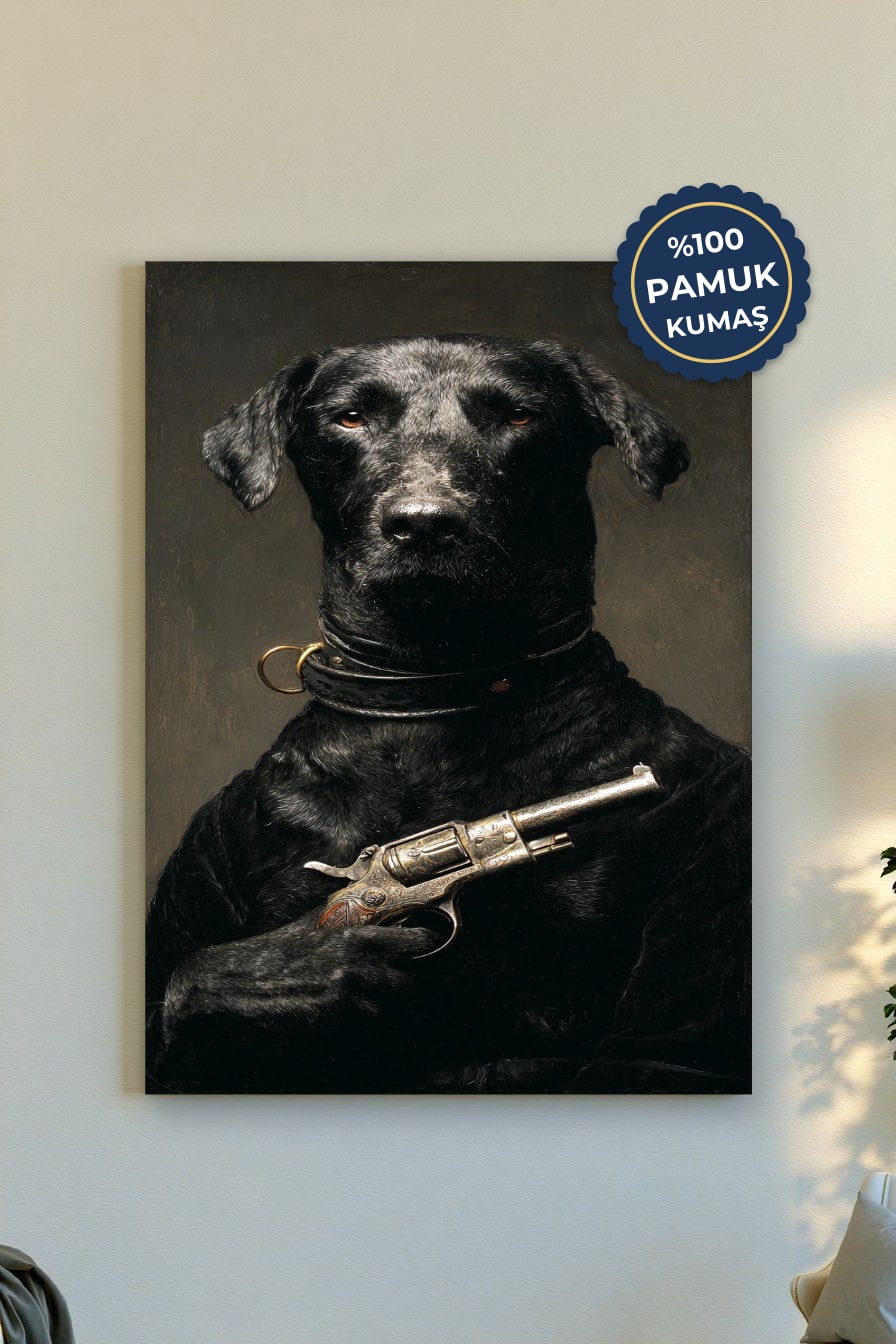 Köpek Portresi Kanvas Tablo - Modern