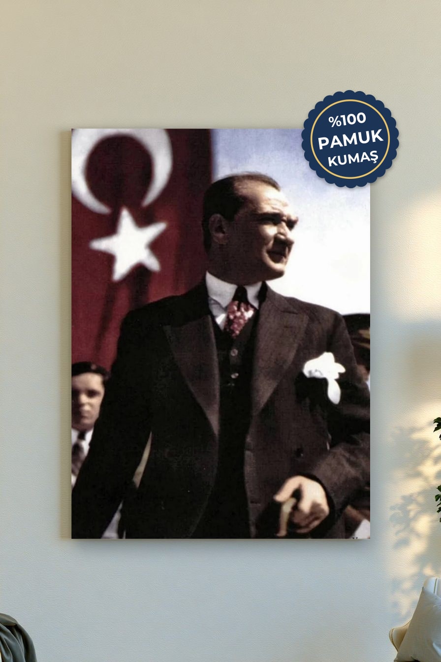 Atatürk Kanvas Tablo - Renkli