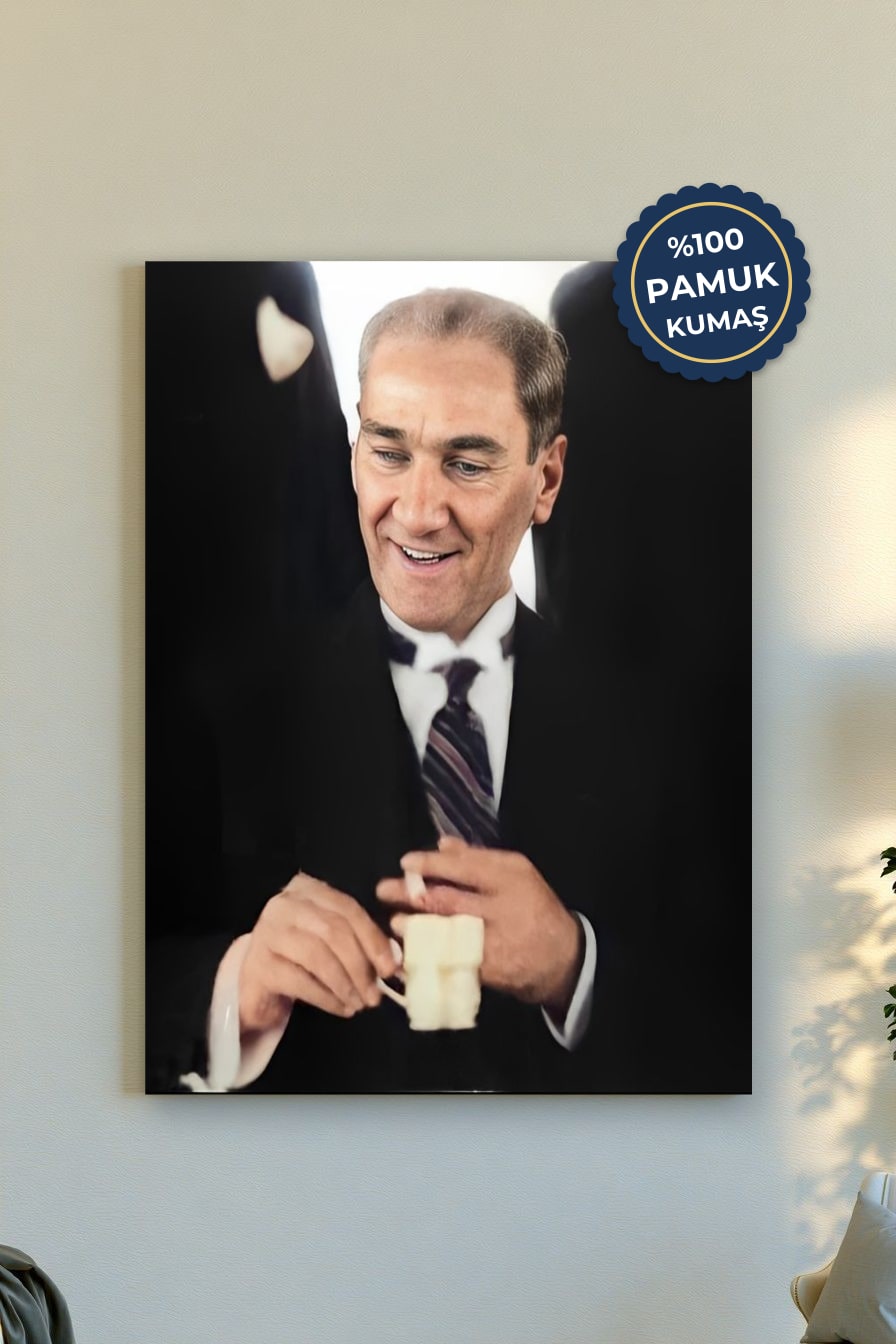 Gülümseyen Adam Kanvas Tablo - Siyah Beyaz Vurgusu