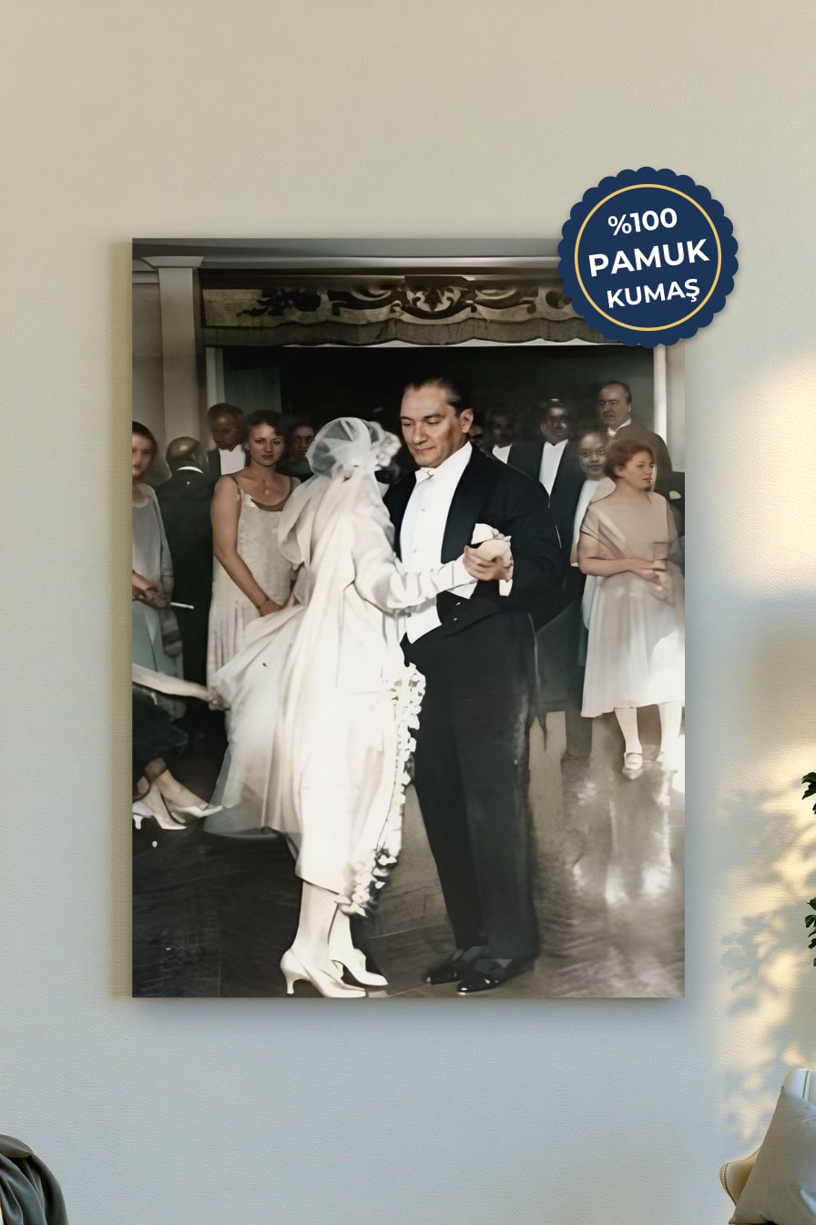 Düğün Dansı Kanvas Tablo - Vintage Renk Vurgusu