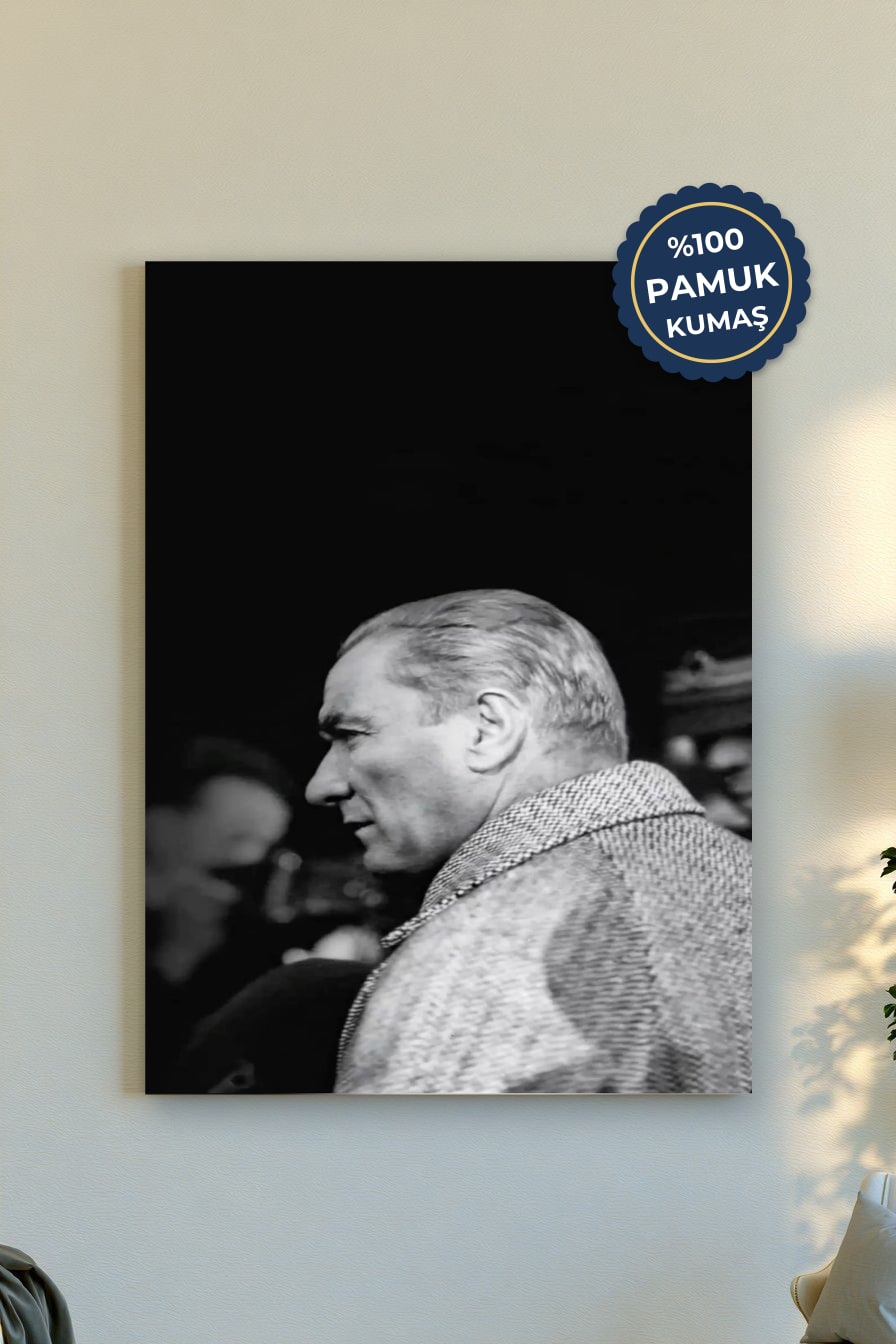 Tarihî Figür Kanvas Tablo - Siyah Beyaz Sanat