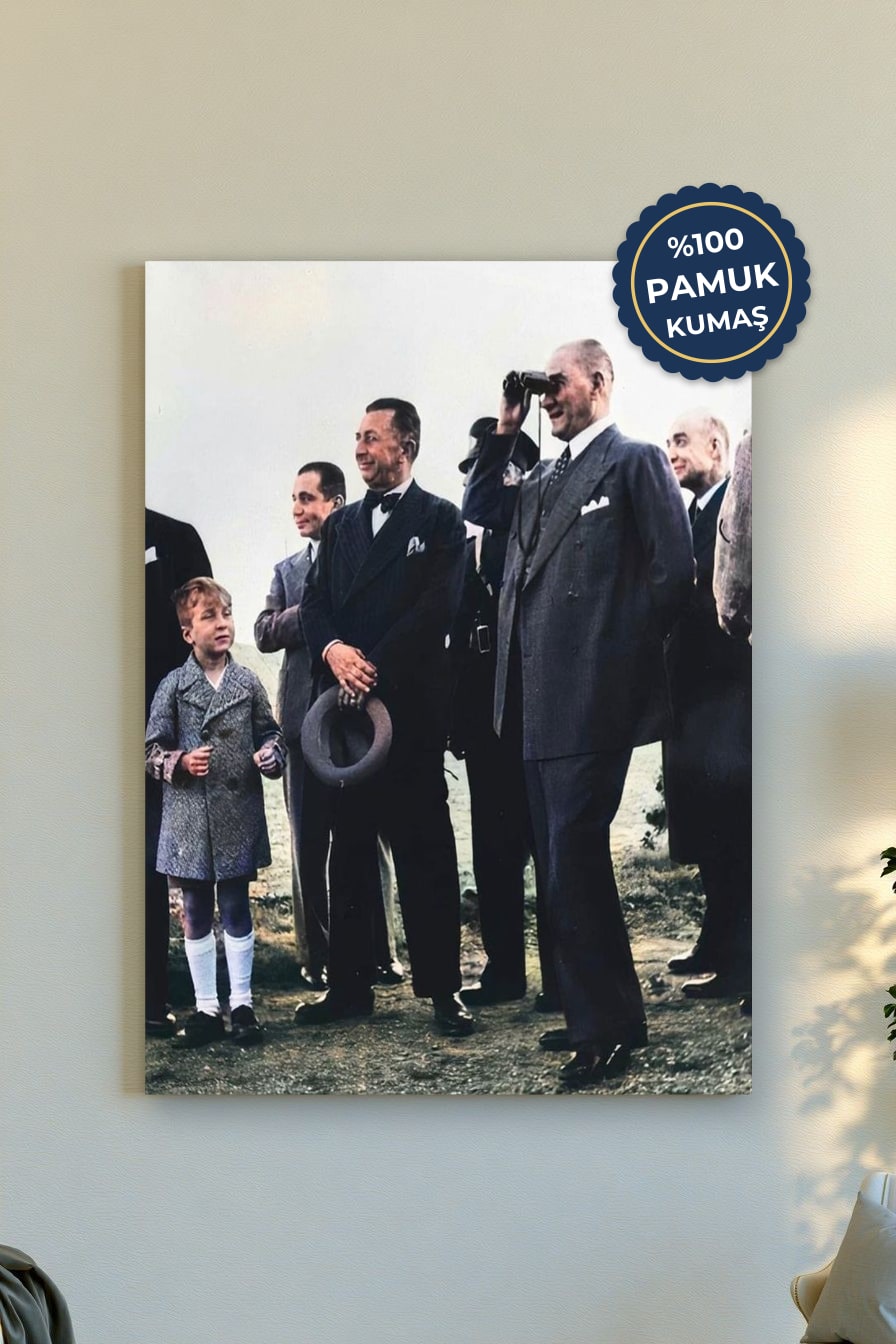 Tarihi Toplantı Kanvas Tablo - Renkli