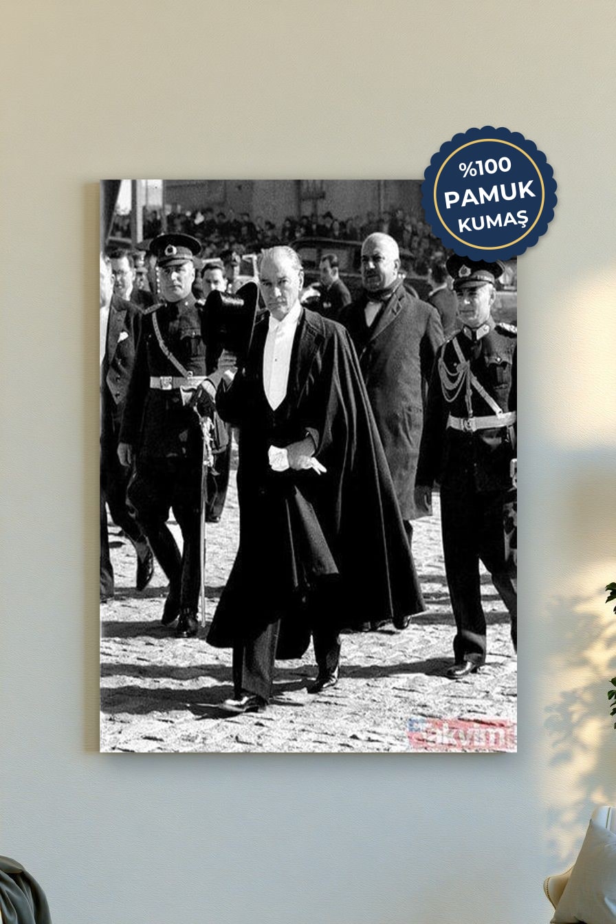 Tarihi Anlar Kanvas Tablo - Siyah Beyaz