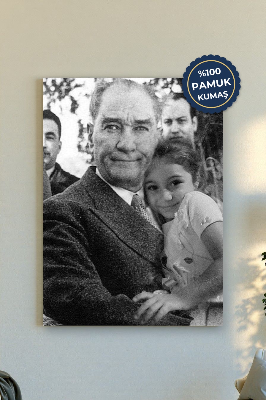 Baba ve Çocuk Kanvas Tablo - Retro