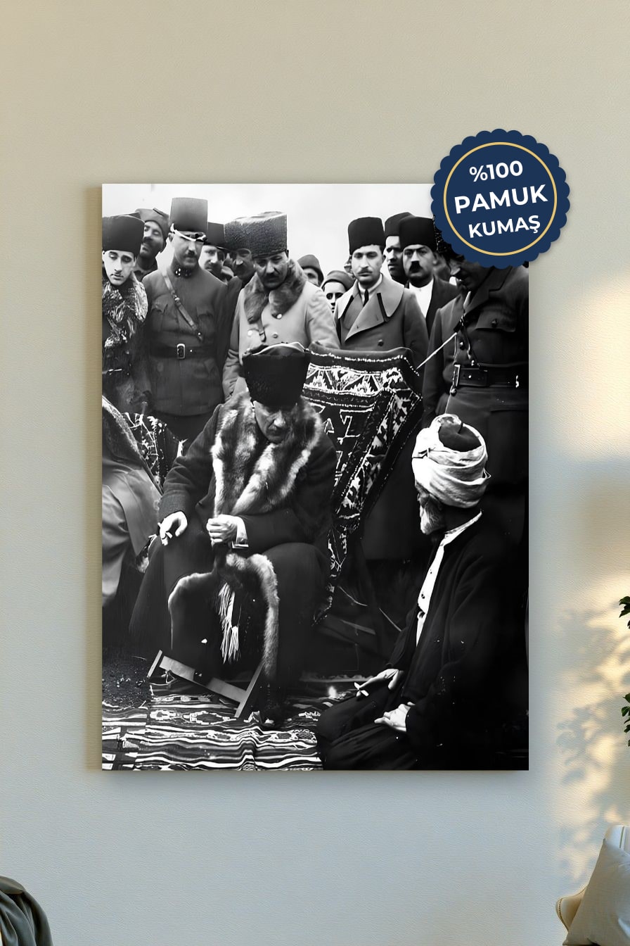 Tarihî Anlar Kanvas Tablo - Siyah Beyaz Vurgusu