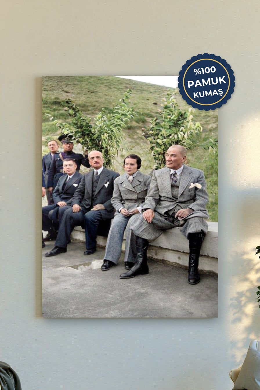 Tarihi Portre Kanvas Tablo - Siyah Beyaz
