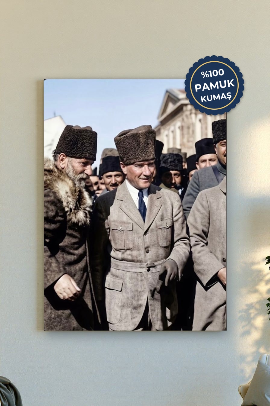 Tarihsel Figürler Kanvas Tablo - Vintage Renk Vurgusu