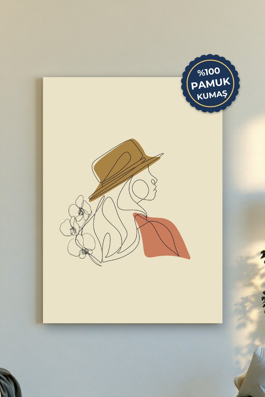 Kadın Portresi Kanvas Tablo - Modern ve Minimalist