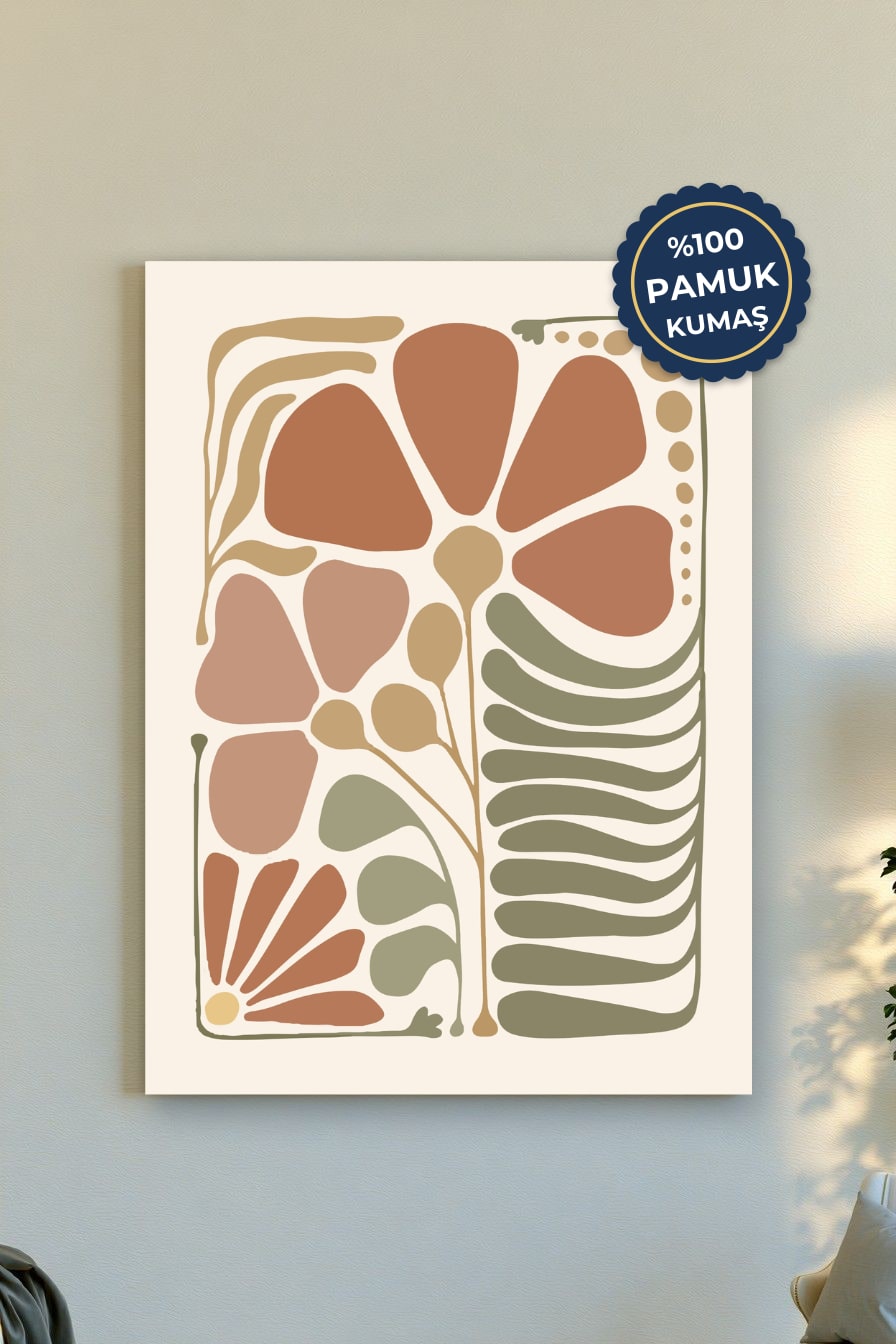 Doğal Figürler Kanvas Tablo - Pastel Renk Vurgusu