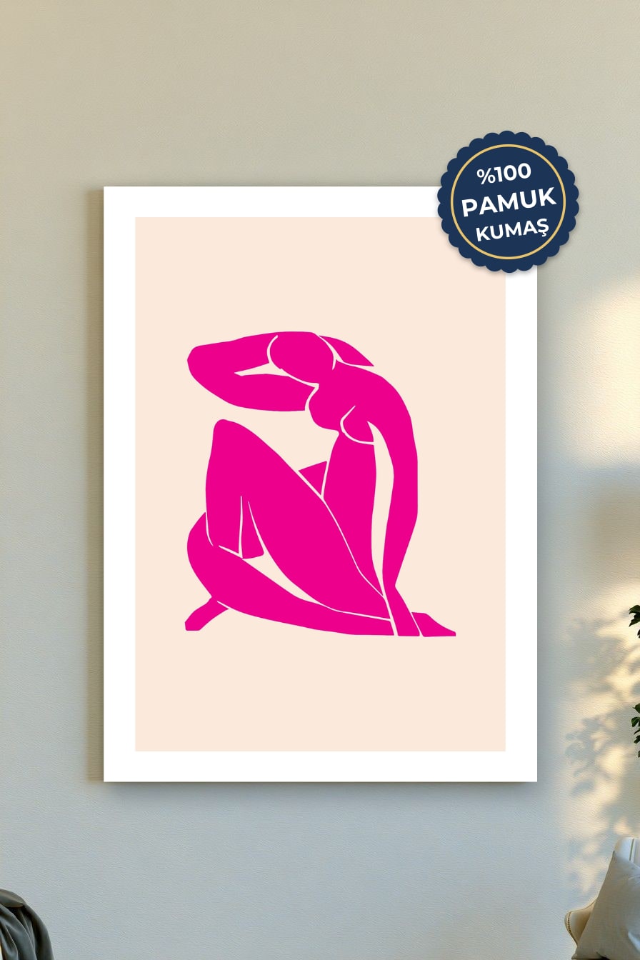 Figüratif Kanvas Tablo - Modern Pembe Vurgusu