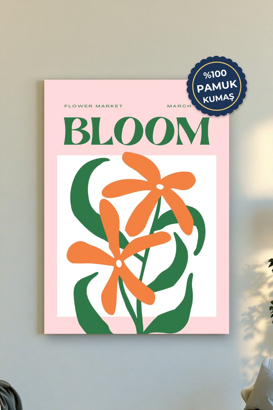 Çiçek Pazarında Bloom Kanvas Tablo - Renkli ve Modern