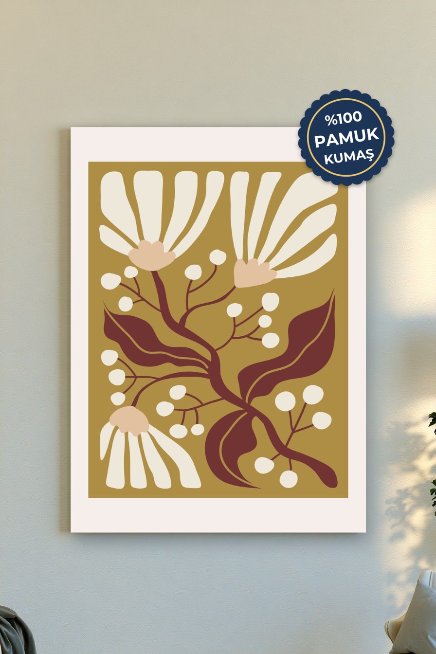 Bitki Kanvas Tablo - Minimalist Doğa Vurgusu