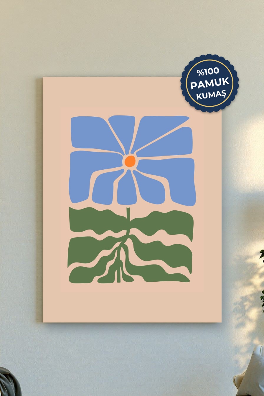 Çiçek Kanvas Tablo - Modern Renkli