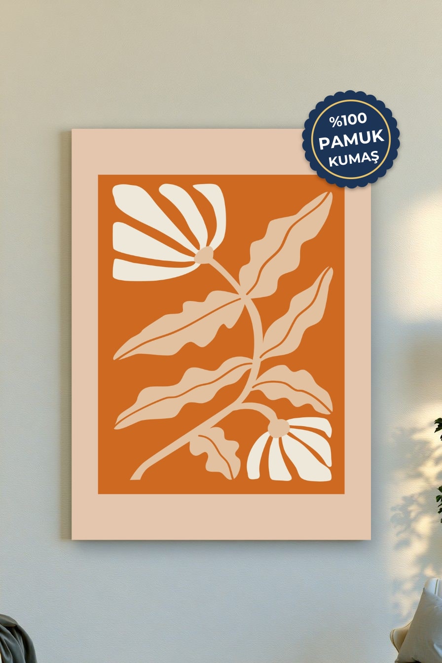 Çiçek Deseni Kanvas Tablo - Vintage Tarzı