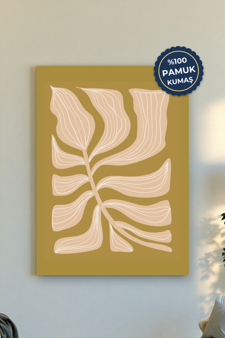 Bitki Kanvas Tablo - Minimalist Doğal Renkler