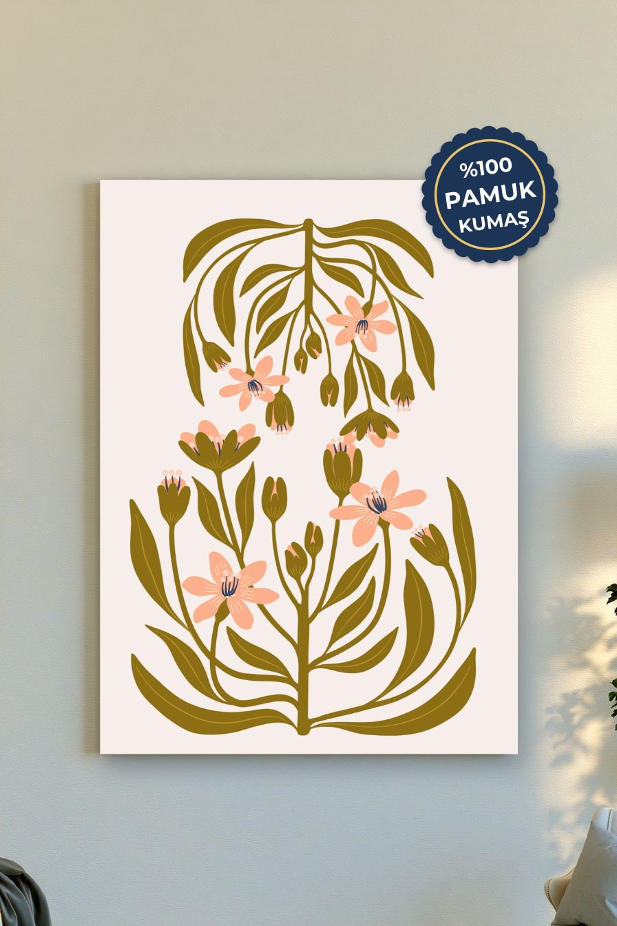 Bahar Çiçekleri Kanvas Tablo - Doğal ve Pastel Renk Vurgusu