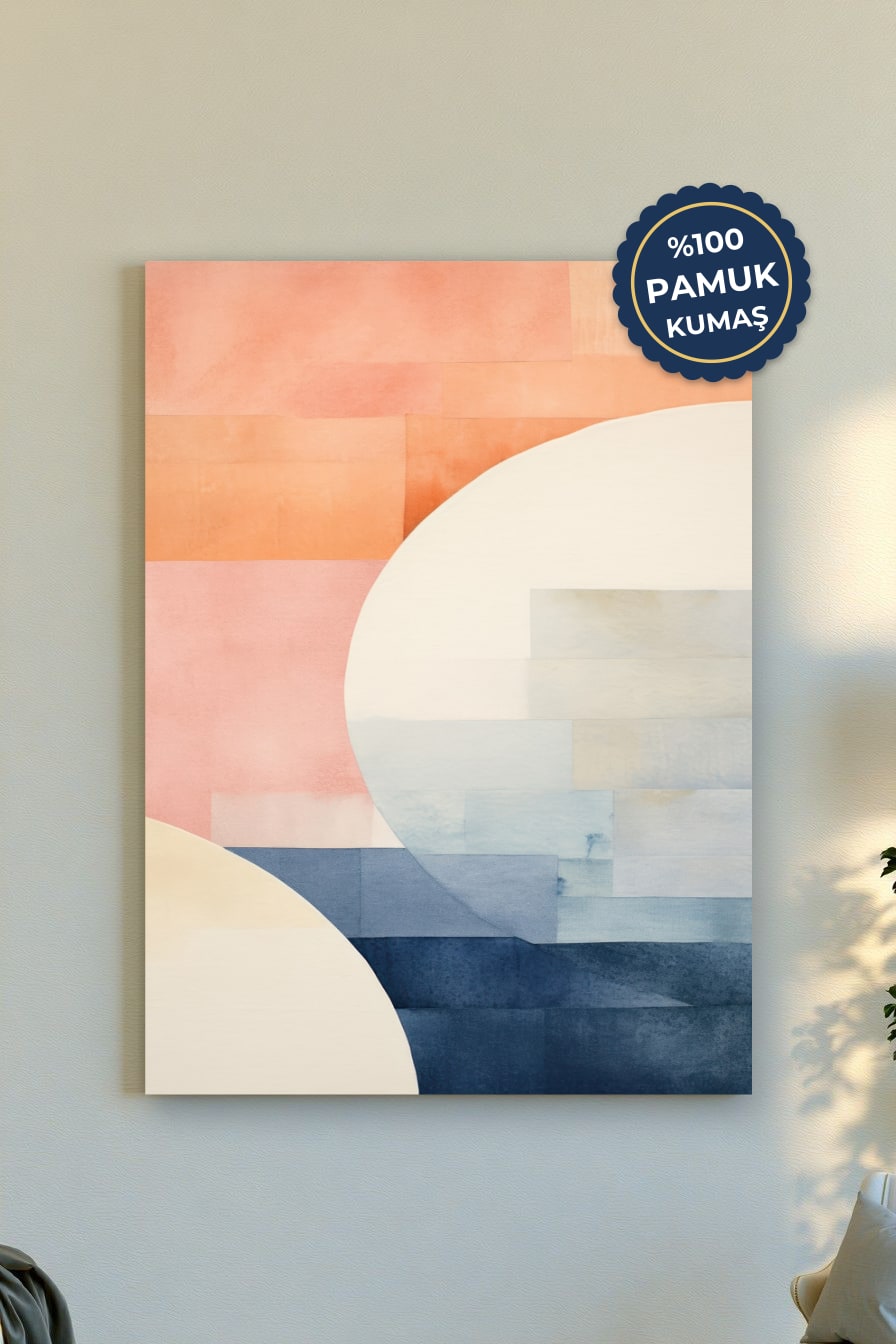 Soyut Kanvas Tablo - Pastel Tonlarda Harmoni