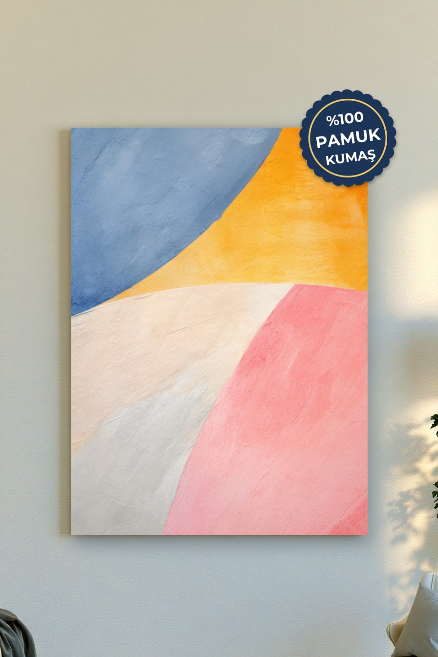 Soyut Renk Patlaması Kanvas Tablo - Canlı Renkler