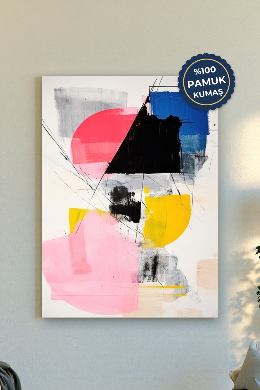 Soyut Kanvas Tablo - Renkli ve Dinamik