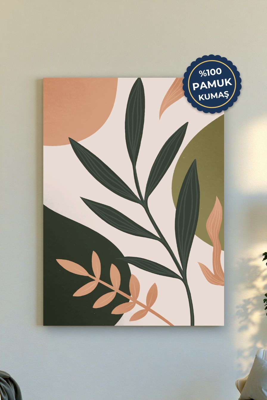 Bitki Kanvas Tablo - Modern Doğal Renkler
